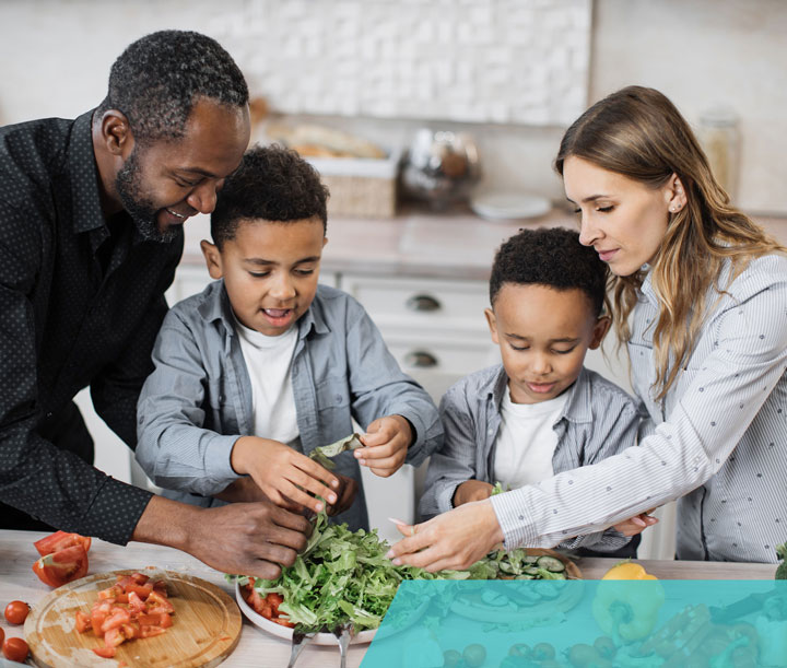 Family in Kitchen