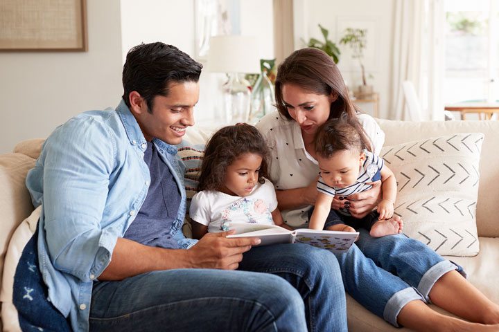 Family on Couch