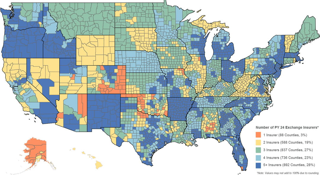 County by County Plan Year 2024 Insurer Participation in Health Insurance Exchanges